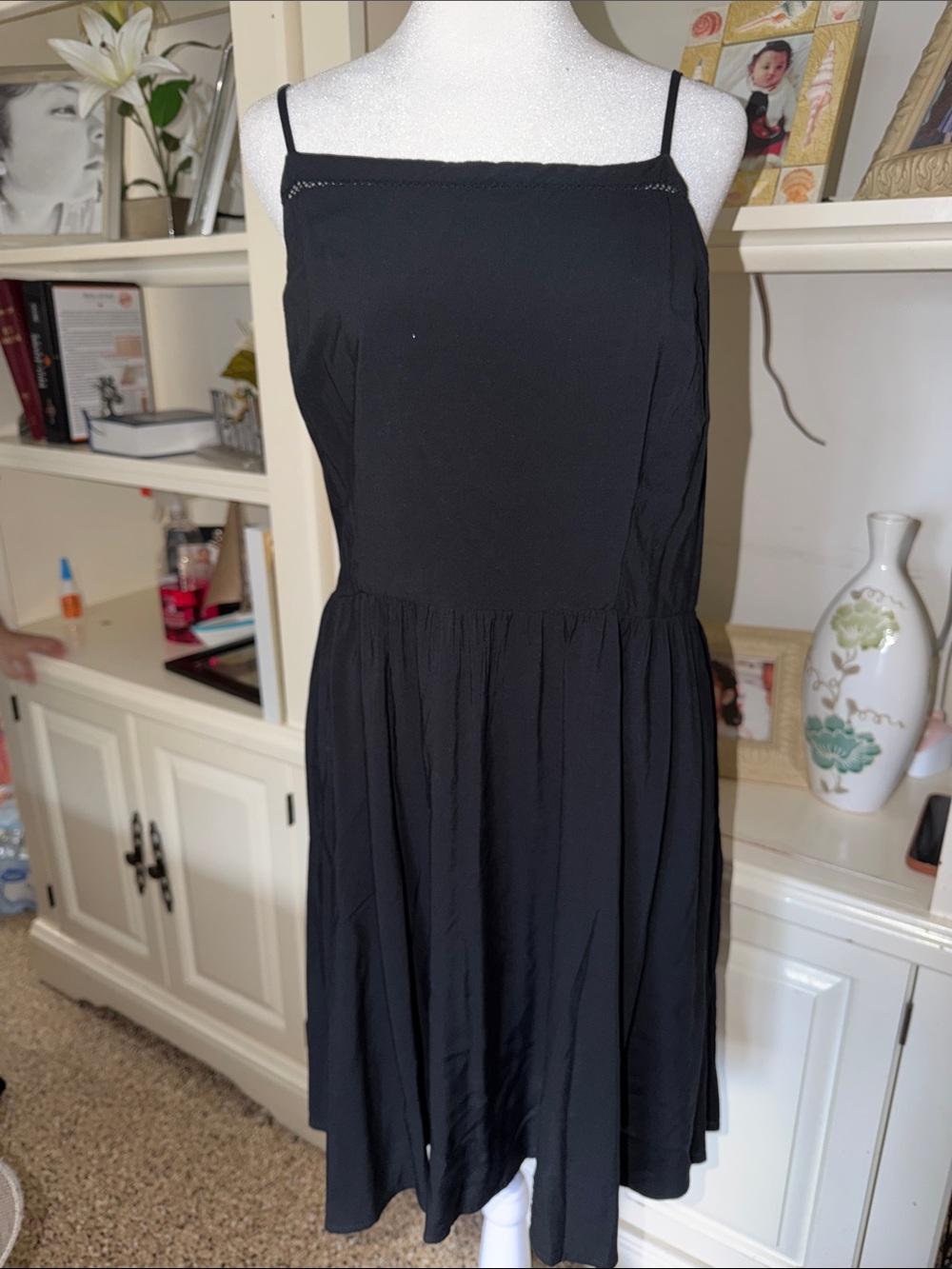 Old Navy Black Spaghetti-Strap Midi Dress